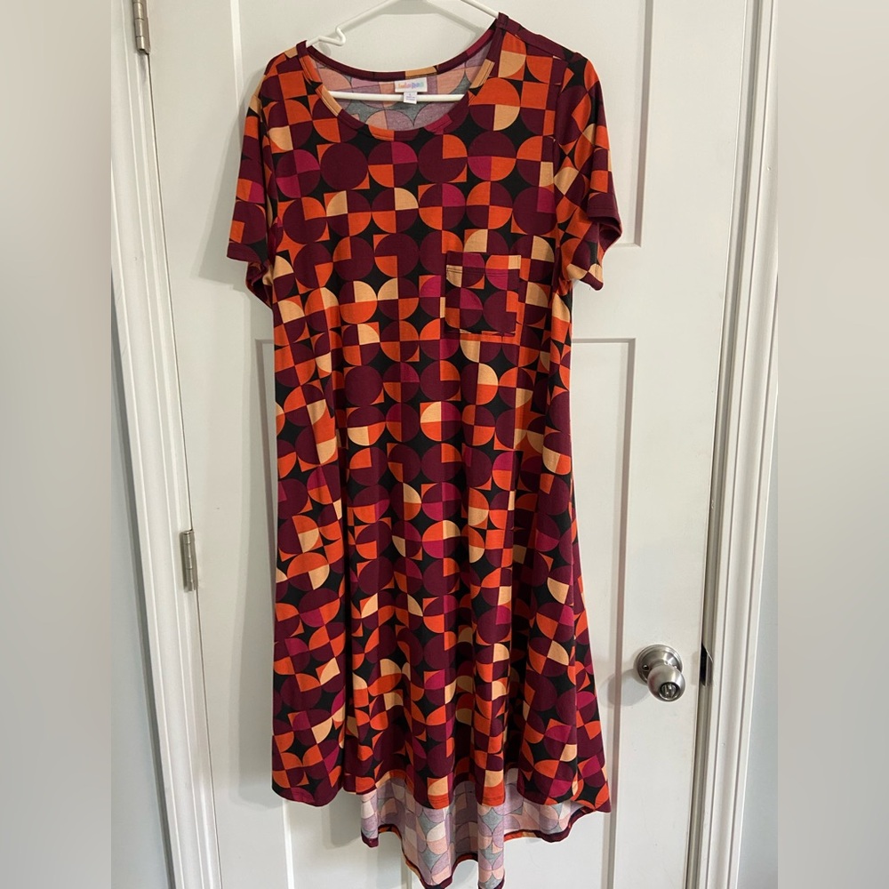 Colorful Geometric Midi Dress